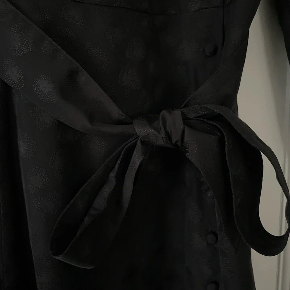 Sezane Black Silk Minidress - Picture 2 of 7